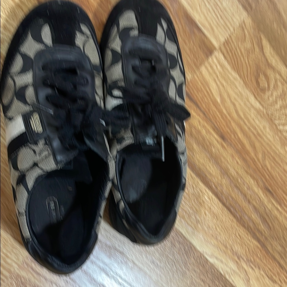 Coach Black and Beige Sneakers